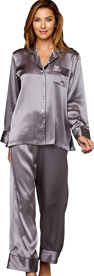 Women's Paradise Found 100% Silk Pajamas, Roca